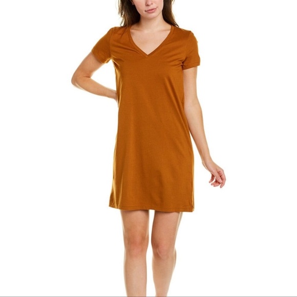 Madewell V Neck Shirt Dress Golden Sz S - Picture 1 of 12